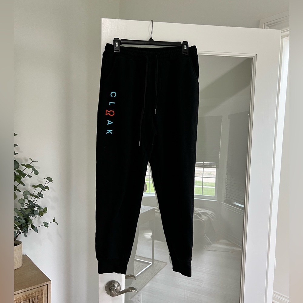 CLOAK - black sweatpants - unisex size Small